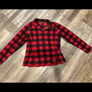 Eddie Bauer Buffalo Plaid Fleece Pullover